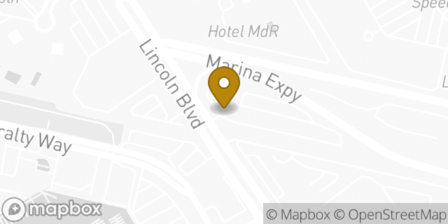 Map showing the location of Penske Truck Rental in Marina del Rey, CA 90292
