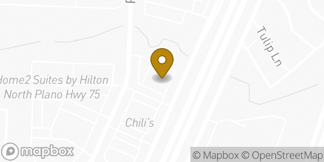 Map showing the location of Buffalo Wild Wings in Plano, TX 75023