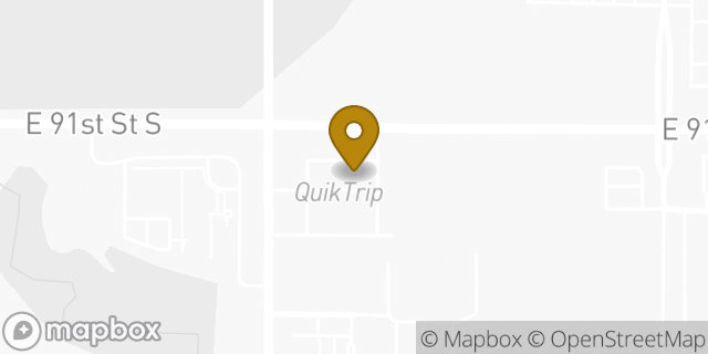 Map showing the location of QuikTrip in Tulsa, OK
