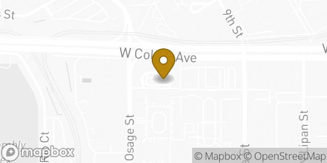 Map showing the location of McDonald's in Denver, CO 80204