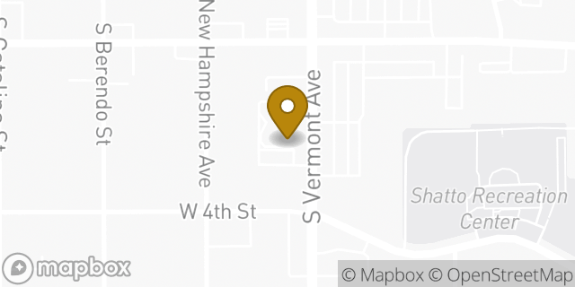 Map showing the location of McDonald's in Los Angeles, CA 90020
