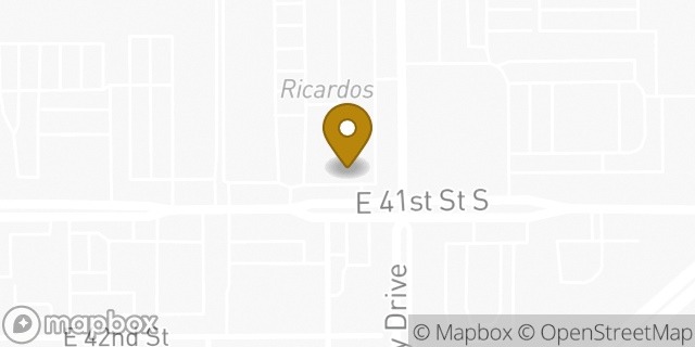 Map showing the location of Panera Bread in Tulsa, OK 74135
