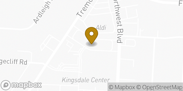 Map showing the location of Chase Bank in Upper Arlington, OH 43221