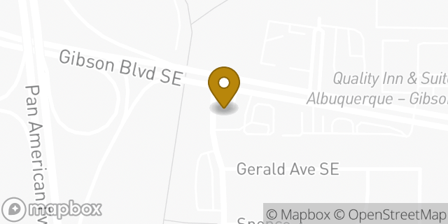 Map showing the location of Subway in Albuquerque, NM 87106
