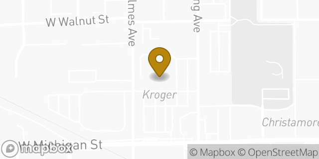 Map showing the location of Kroger in Indianapolis, IN 46222