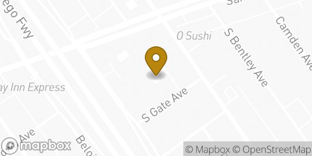 Map showing the location of ATM Westwood Gateway in Los Angeles, CA 90025