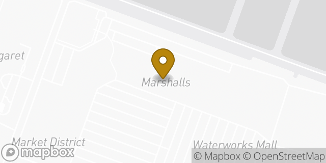 Map showing the location of Marshalls in Pittsburgh, PA 15238