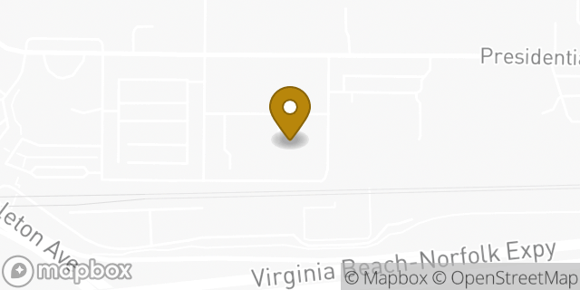 Map showing the location of Amazon Locker - Billiards in Norfolk, VA 23504