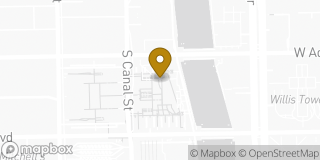Map showing the location of WeWork 222 South Riverside Plaza in Chicago, IL 60606