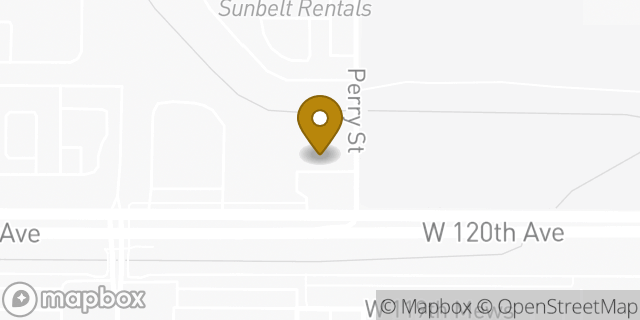 Map showing the location of 7-Eleven in Broomfield, CO 80020