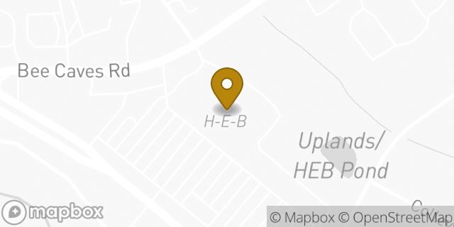 Map showing the location of Bee Cave H-E-B in Bee Cave, TX 78738