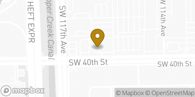 Map showing the location of Starbucks in Miami, FL 33165