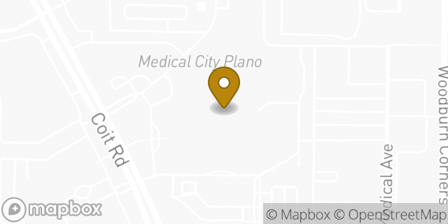Map showing the location of Starbucks Coffee Company in Plano, TX 75075