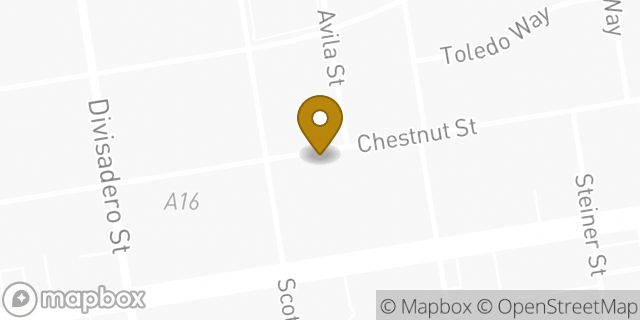 Map showing the location of The UPS Store in San Francisco, CA 94123