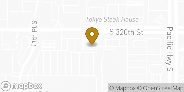 Map showing the location of Starbucks in Federal Way, WA 98003