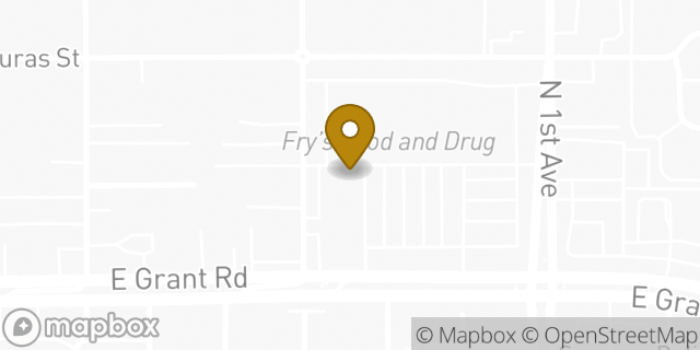 Map showing the location of Subway in Tucson, AZ 85705