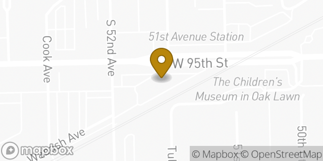 Map showing the location of Starbucks in Oak Lawn, IL 60453
