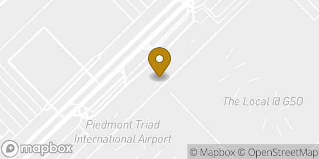 Map showing the location of Avis Car Rental in Greensboro, NC 27409