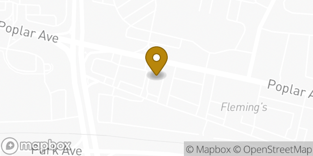 Map showing the location of Starbucks in Memphis, TN 38119