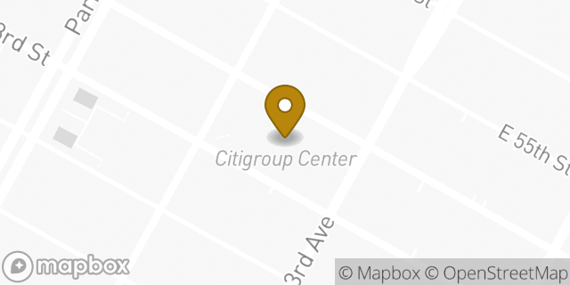 Map showing the location of Citibank in New York, NY