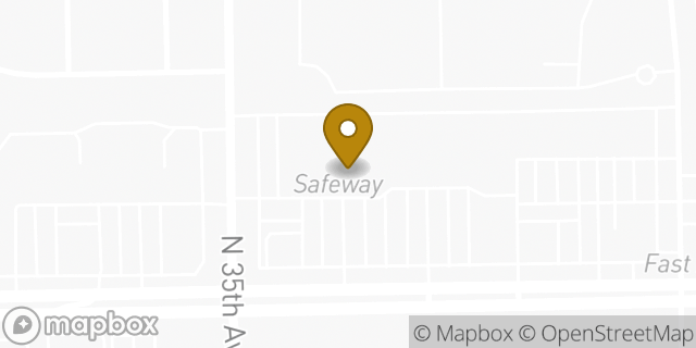 Map showing the location of Safeway in Phoenix, AZ 85053