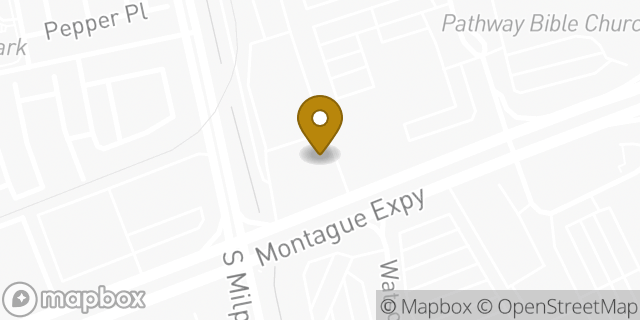 Map showing the location of Amazon Locker - Morale in Milpitas, CA 95035