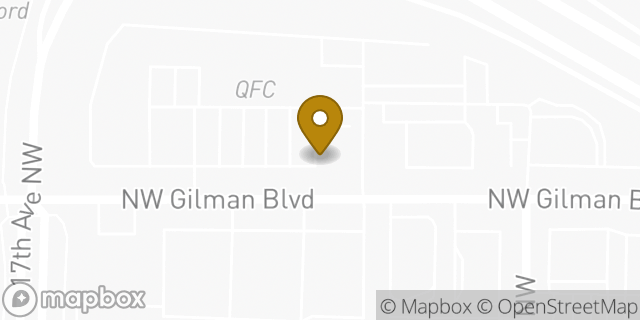 Map showing the location of Starbucks in Issaquah, WA 98027