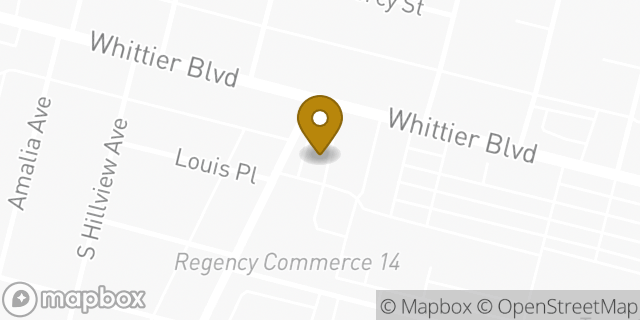 Map showing the location of Starbucks in Commerce, CA 90022