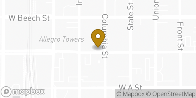 Map showing the location of Starbucks in San Diego, CA 92101
