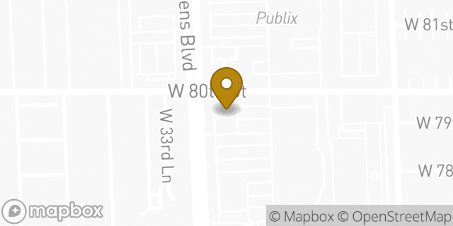 Map showing the location of Chipotle Mexican Grill in Hialeah, FL 33018