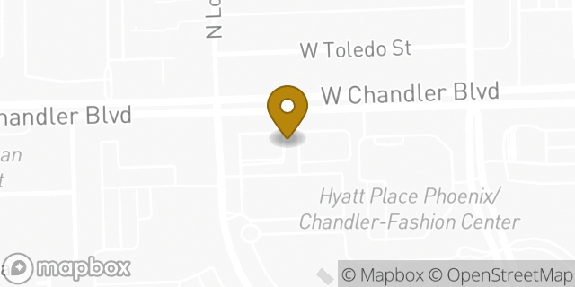 Map showing the location of Chandler, AZ (Chandler) in Chandler, AZ 85226