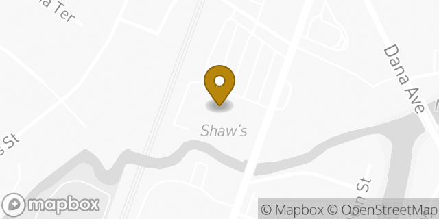 Map showing the location of Shaw's in Hyde Park, MA 02136