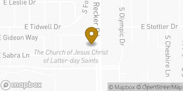 Map showing the location of The Church of Jesus Christ of Latter-day Saints in Gilbert, AZ 85296