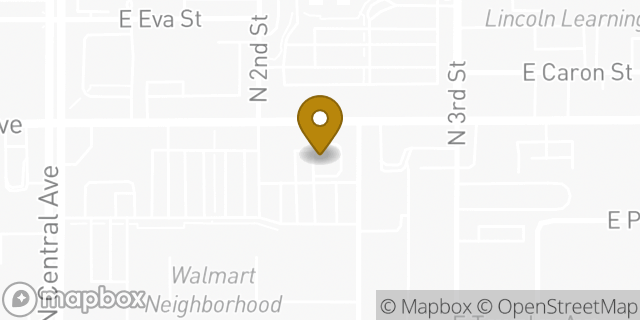 Map showing the location of Starbucks in Phoenix, AZ 85020