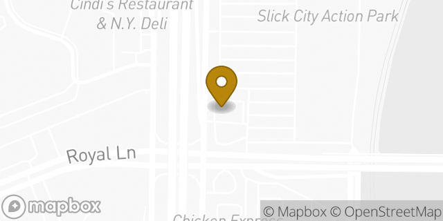 Map showing the location of McDonald's in Dallas, TX 75243