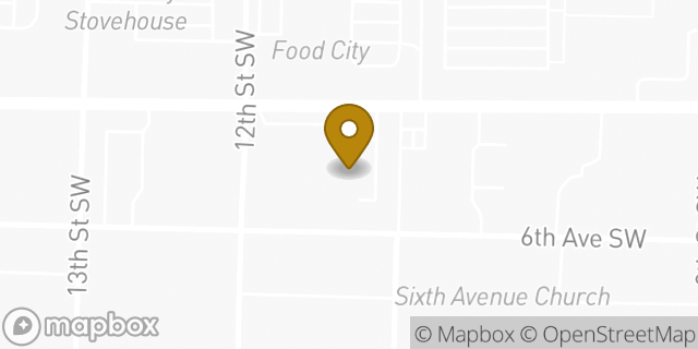 Map showing the location of AutoZone in Huntsville, AL 35805