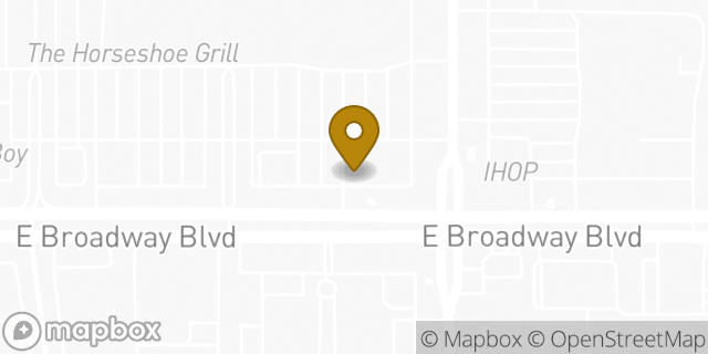 Map showing the location of Subway in Tucson, AZ 85710