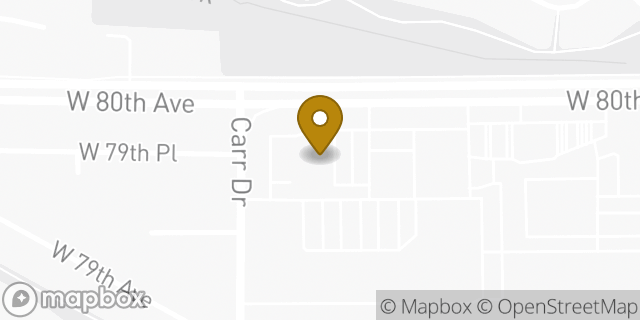 Map showing the location of Buffalo Wild Wings in Arvada, CO 80005