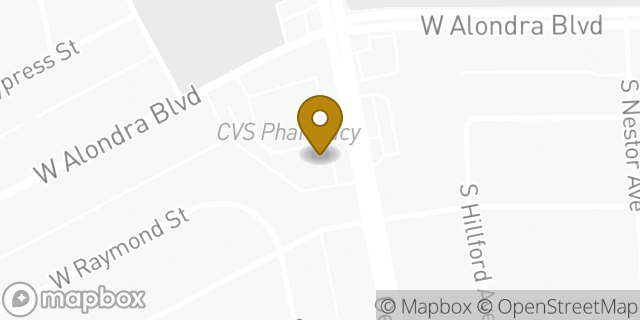 Map showing the location of Subway in Compton, CA 90220