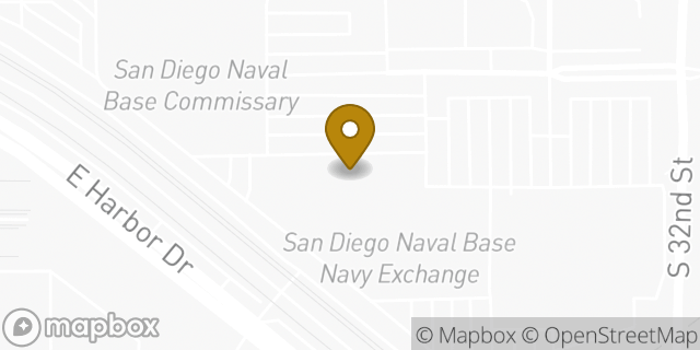 Map showing the location of Starbucks in San Diego, CA 92136