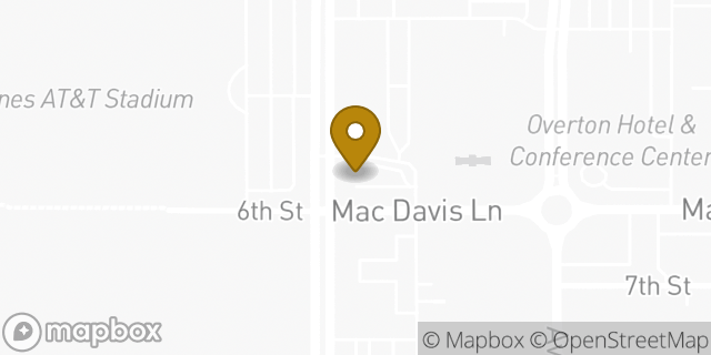 Map showing the location of Starbucks in Lubbock, TX 79401