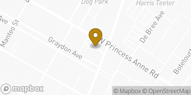 Map showing the location of 7-Eleven in Norfolk, VA 23507