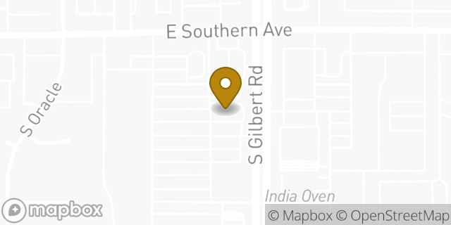 Map showing the location of Starbucks in Mesa, AZ 85204