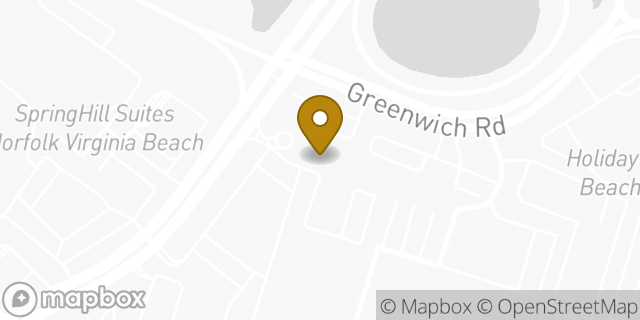 Map showing the location of La Quinta Inn in Virginia Beach, VA 23462