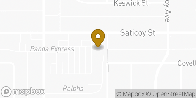 Map showing the location of Chase Bank in Los Angeles, CA 91406