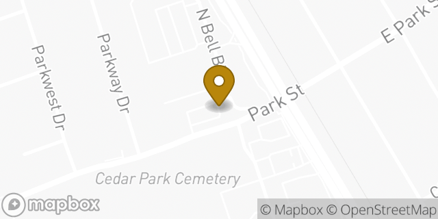 Map showing the location of Subway in Cedar Park, TX 78613