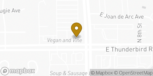 Map showing the location of Dunkin' in Phoenix, AZ 85022