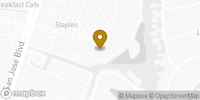 Map showing the location of Staples in Jacksonville, FL 32223