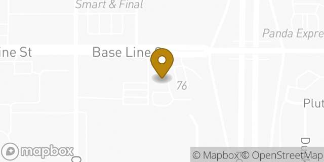 Map showing the location of Starbucks in Highland, CA 92346