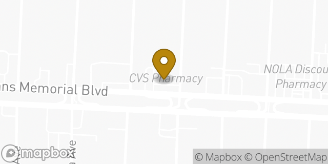Map showing the location of CVS Pharmacy in Metairie, LA 70005